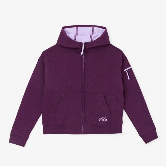 Fila Burgundy Quilted Tracksuit - Picture 16 of 16